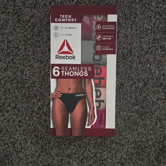 Reebok Other - Reebok Seamless Thongs 6-Pack - Black, Red, Pink